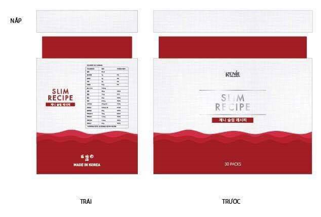 Thông báo: thay đổi mẫu mã sản phẩm slim recipe 